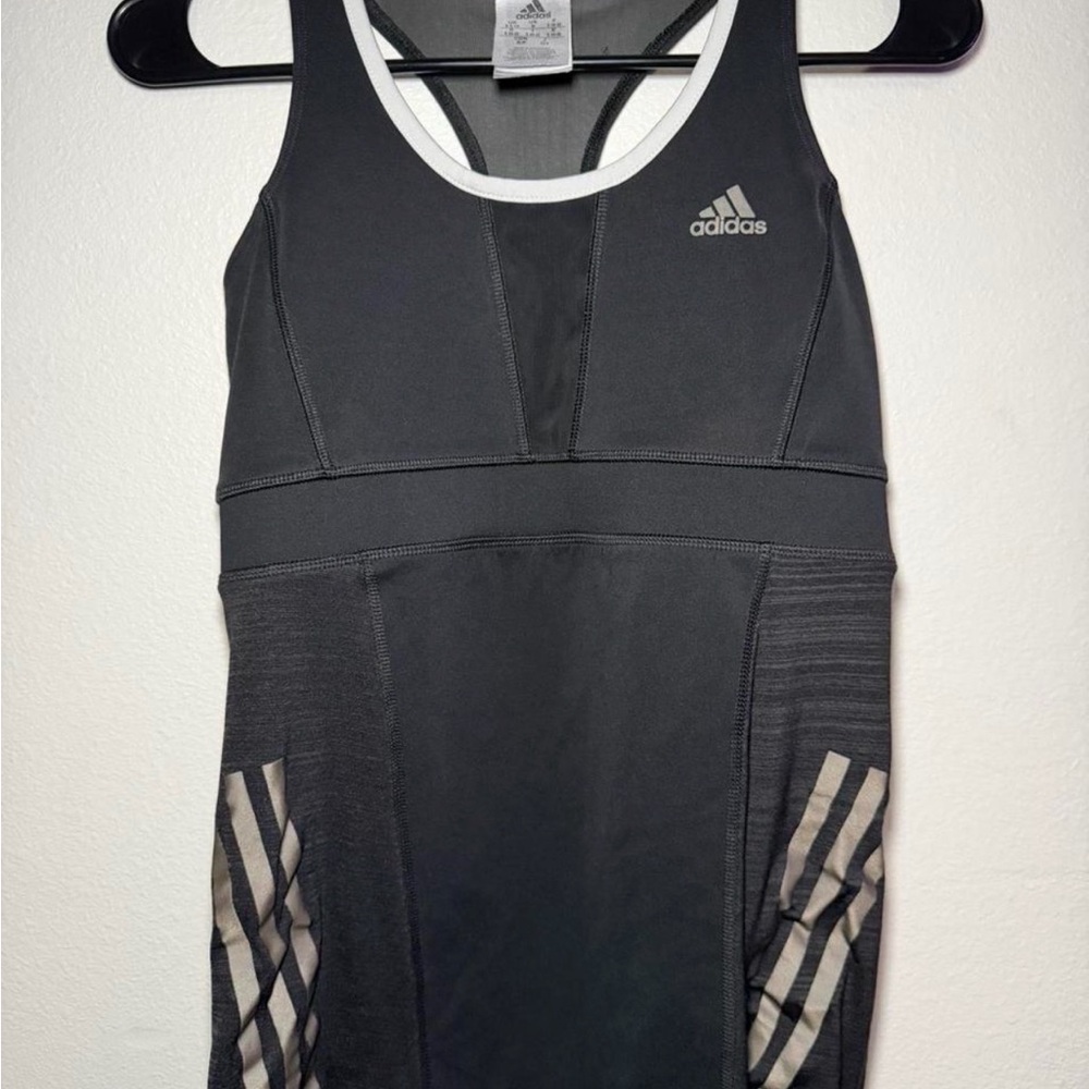 Adidas Gray and Black Running Tank